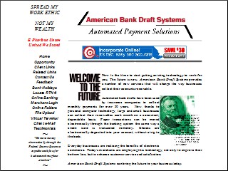 Web site www.americanbankdraft.com, American Bank Draft System