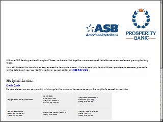 Web site www.asbonline.com, American State Bank