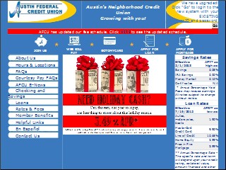 Web site www.austinfcu.com, Austin FCU