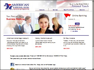 Web site www.bankab.com, American Bank