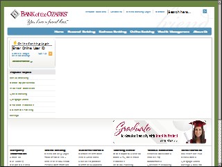 Web site www.bankozarks.com, Bank Of The Ozarks