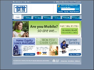 Web site www.bcmfcu.com, BCM Federal Credit Union