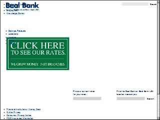 Web site www.bealbank.com, Beal Bank