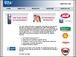 Web site www.cashtechamerica.com, Cash Technologies Of America