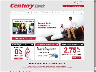 Web site www.centurybank.com, Century Bank