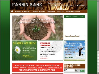 Web site www.fanninbank.com, Fannin Bank