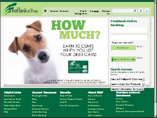 Web site www.fbandt.com, First Bank & Trust Co