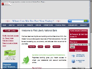 Web site www.flnb.com, First Liberty Bank