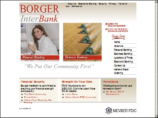 Web site www.fnbborger.com, First National Bank Of Borger