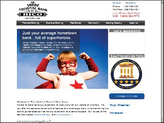 Web site www.fnbhico.com, First National Bank Of Hico