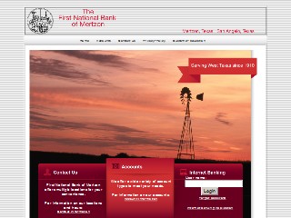 Web site www.fnbmertzon.com, First National Bank of Mertzon