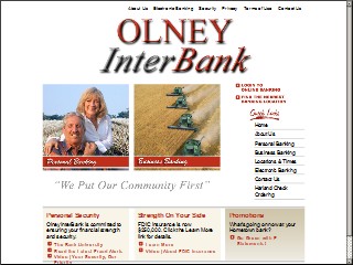 Web site www.fnbolneytx.com, First National Bank Of Olney