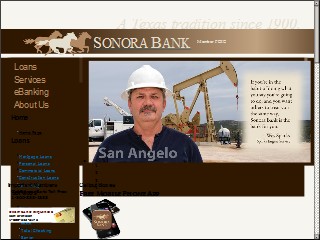 Web site www.fnbsonora.com, Sonora Bank