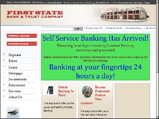 Web site www.fsbcarthage.com, First State Bank & Trust Co