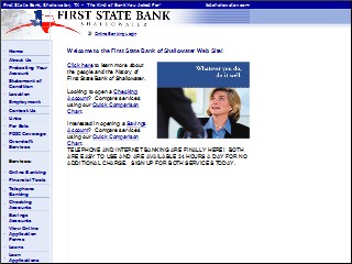 Web site www.fsbshallowater.com, First State Bank