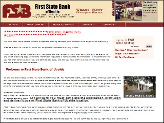 Web site www.fsbuvalde.com, First State Bank Of Uvalde
