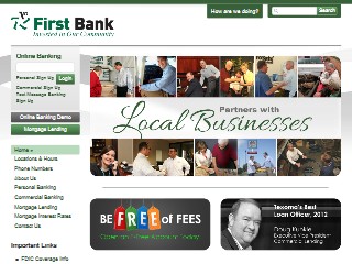 Web site www.fstbnk.com, First Bank
