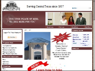 Web site www.ktfcu.com, Greater Central Texas Federal Credit Union