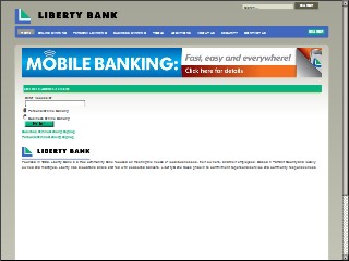 Web site www.libertybankonline.com, Liberty Bank