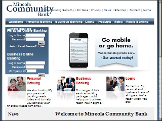 Web site www.mineolacb.com, Broadstreet Bank