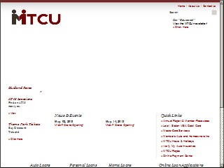 Web site www.mtcu.org, Midland Teachers Credit Union