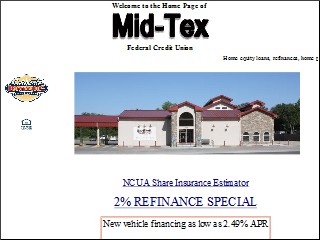 Web site www.mtfcu.org, Mid-Tex Federal Credit Union