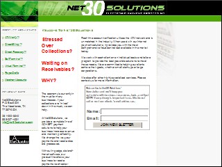 Web site www.net30solutions.com, Net 30 Solutions