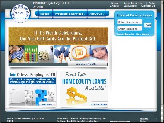 Web site www.odessaecu.com, Odessa City Empl Credit Union