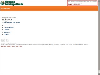 Web site www.orangesavingsbank.com, Orange Savings Bank