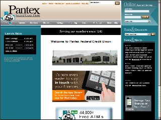 Web site www.pantexfcu.com, Pantex Federal Credit Union