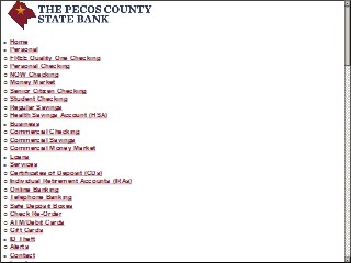 Web site www.pcsbank.net, Pecos County State Bank