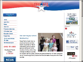 Web site www.postelcu.com, Postel Family Credit Union