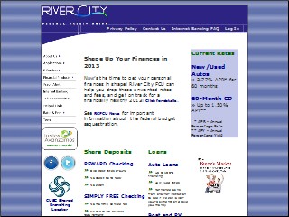 Web site www.rivercityfcu.org, River City Credit Union