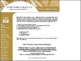 Web site www.sbtdallas.com, State Bank & Trust Co