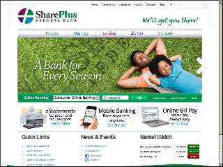 Web site www.shareplus.com, Share Plus Federal Bank