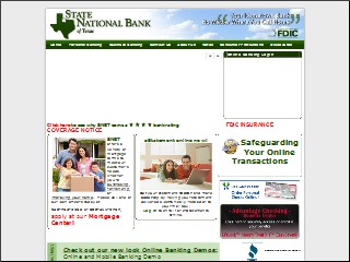 Web site www.snbt.net, State National Bank Of Texas