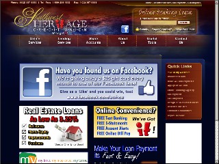 Web site www.southwestheritagecu.com, Southwest Heritage Credit Union