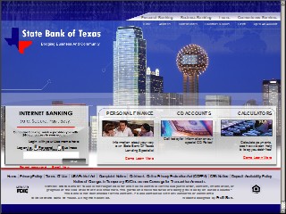 Web site www.statebnk.com, State Bank Of Texas