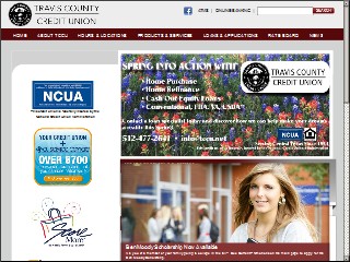 Web site www.tccu.net, Travis County Credit Union