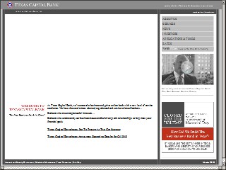 Web site www.texascapitalbank.com, Texas Capital Bank