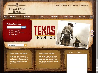Web site www.texasstarbank.com, Texas Star Bank