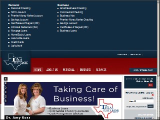Web site www.texasstatebank.net, Texas State Bank