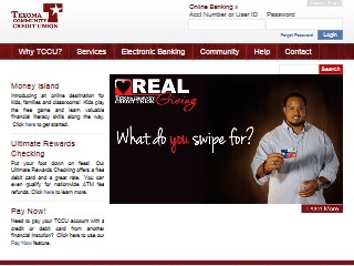 Web site www.texomacu.com, Texoma Community Credit Union