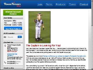 Web site www.textelcu.org, Texas Telcom Credit Union