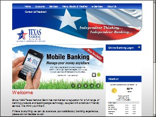 Web site www.tnbnetbank.com, Texas National Bank