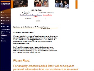 Web site www.unitedelpaso.com, United Bank-El Paso Del Norte