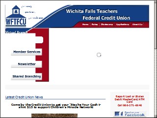 Web site www.wftfcu.com, Wichita Falls Teachers CU