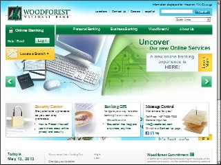 Web site http://www.woodforest.com, Woodforest National Bank